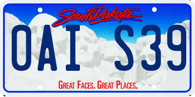 SD license plate 0AIS39