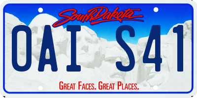 SD license plate 0AIS41