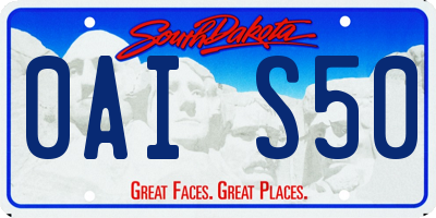 SD license plate 0AIS50