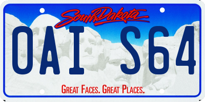 SD license plate 0AIS64