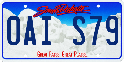 SD license plate 0AIS79