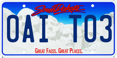 SD license plate 0AIT03