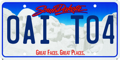 SD license plate 0AIT04