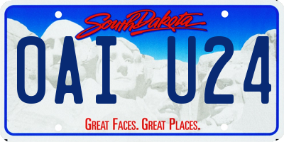 SD license plate 0AIU24