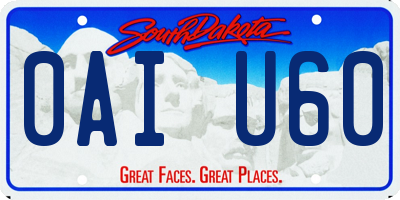 SD license plate 0AIU60