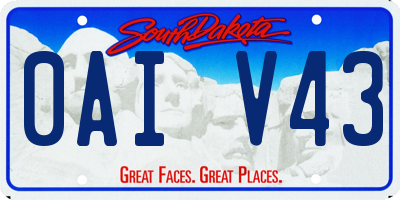 SD license plate 0AIV43