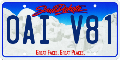 SD license plate 0AIV81