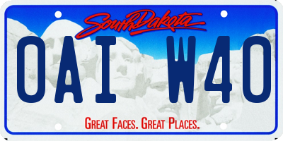 SD license plate 0AIW40