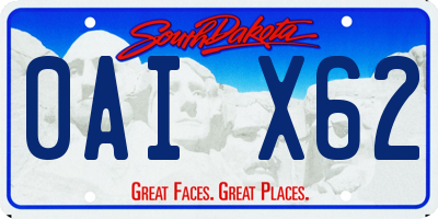 SD license plate 0AIX62