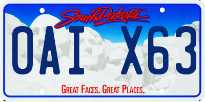 SD license plate 0AIX63