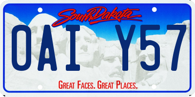 SD license plate 0AIY57