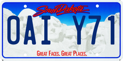 SD license plate 0AIY71