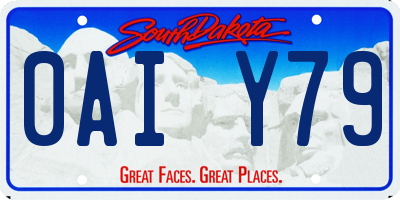 SD license plate 0AIY79