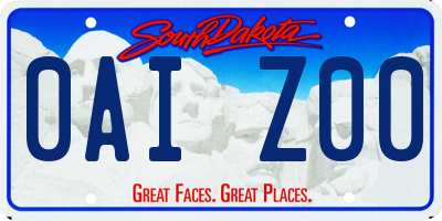 SD license plate 0AIZ00