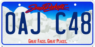 SD license plate 0AJC48