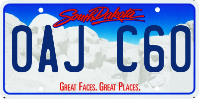 SD license plate 0AJC60