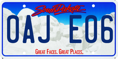 SD license plate 0AJE06