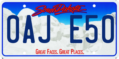 SD license plate 0AJE50