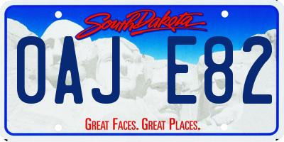 SD license plate 0AJE82