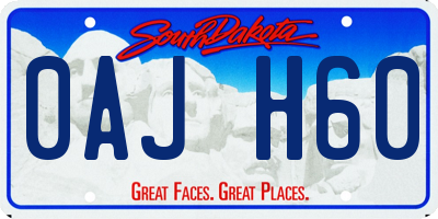SD license plate 0AJH60