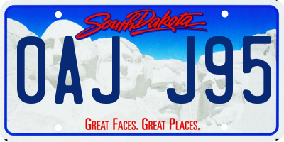 SD license plate 0AJJ95