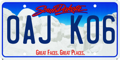 SD license plate 0AJK06