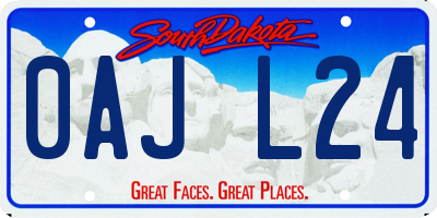 SD license plate 0AJL24