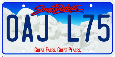 SD license plate 0AJL75