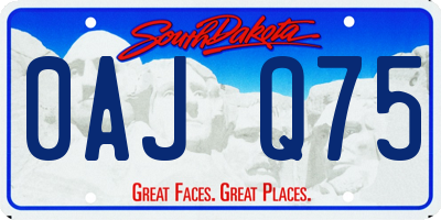 SD license plate 0AJQ75
