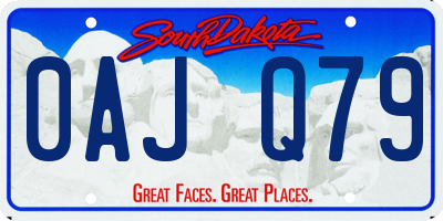 SD license plate 0AJQ79