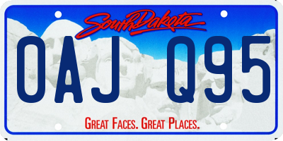 SD license plate 0AJQ95