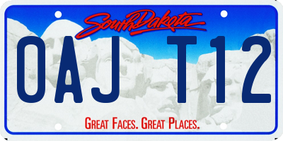 SD license plate 0AJT12