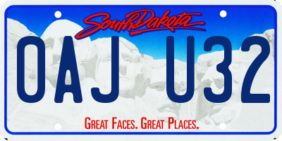 SD license plate 0AJU32