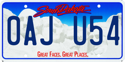 SD license plate 0AJU54