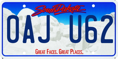 SD license plate 0AJU62