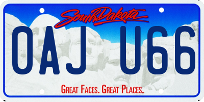 SD license plate 0AJU66