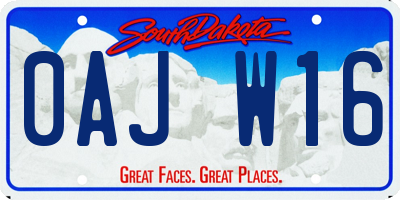 SD license plate 0AJW16