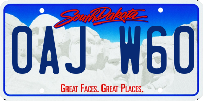 SD license plate 0AJW60