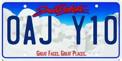SD license plate 0AJY10