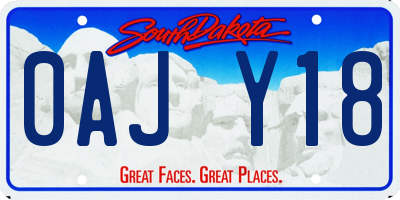 SD license plate 0AJY18