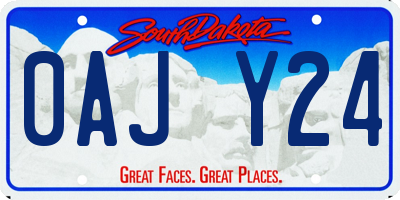 SD license plate 0AJY24