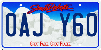 SD license plate 0AJY60