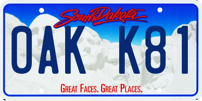 SD license plate 0AKK81