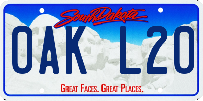 SD license plate 0AKL20