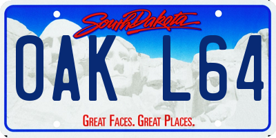 SD license plate 0AKL64