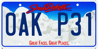 SD license plate 0AKP31