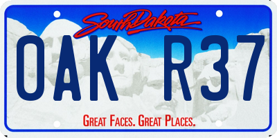 SD license plate 0AKR37