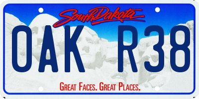 SD license plate 0AKR38