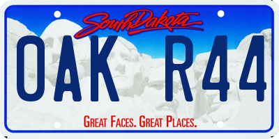 SD license plate 0AKR44