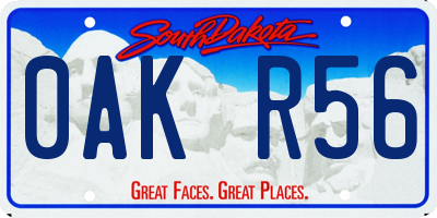 SD license plate 0AKR56